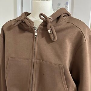 Brown Zip-Up Hoodie